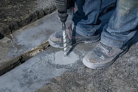 Concrete driling for mudjacking
