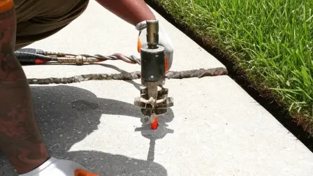 mudjacking of sinking conrete surface in cedar rapids